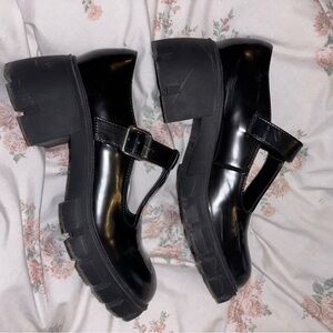 Esprit Black Patent Mary Jane Platform Shoes